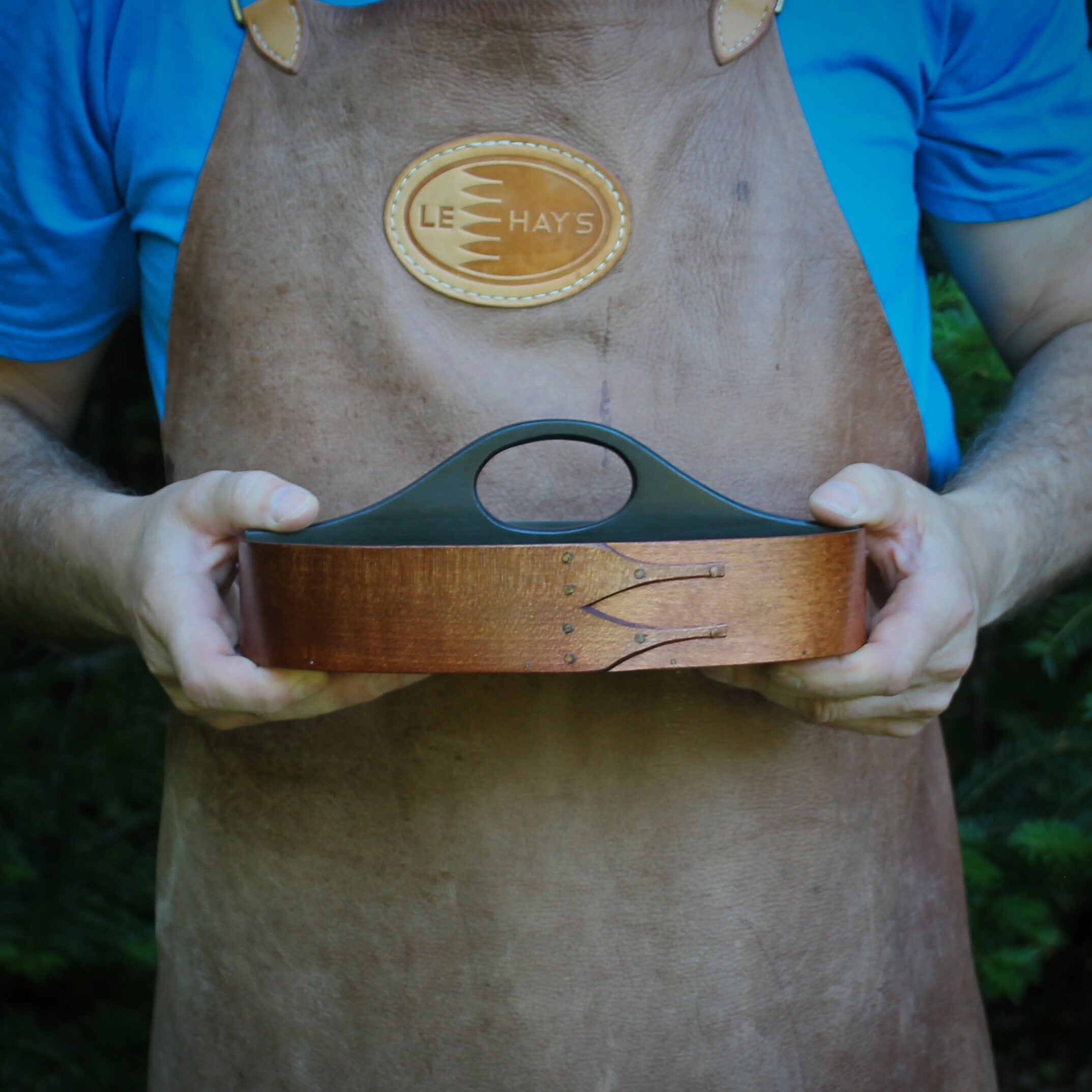 Pre-Order – Size #5 Divided Carrier – Antiqued Natural, Black Interior (Ships End of September)