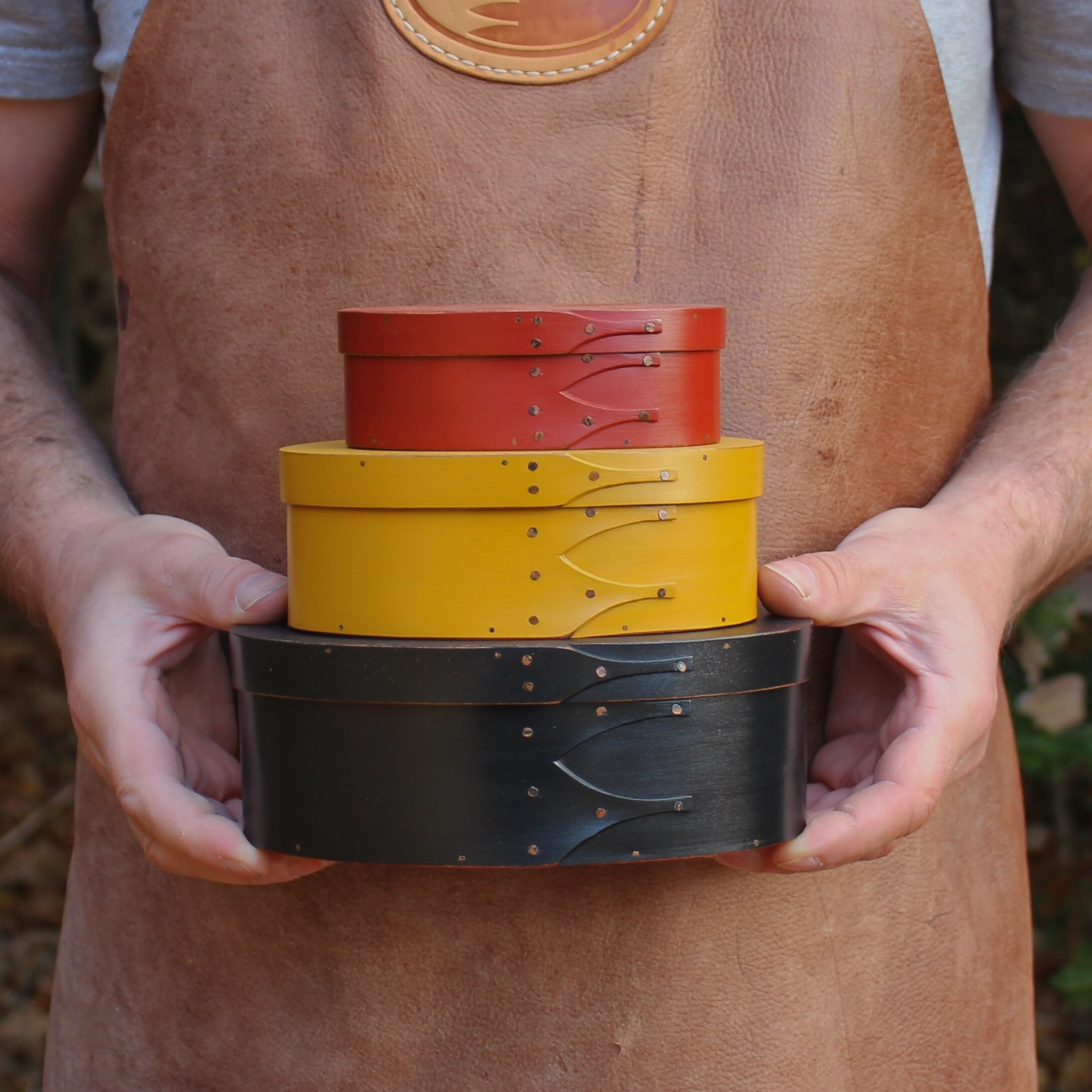 Stack of Three Shaker Oval Boxes - Sizes #1 to #3