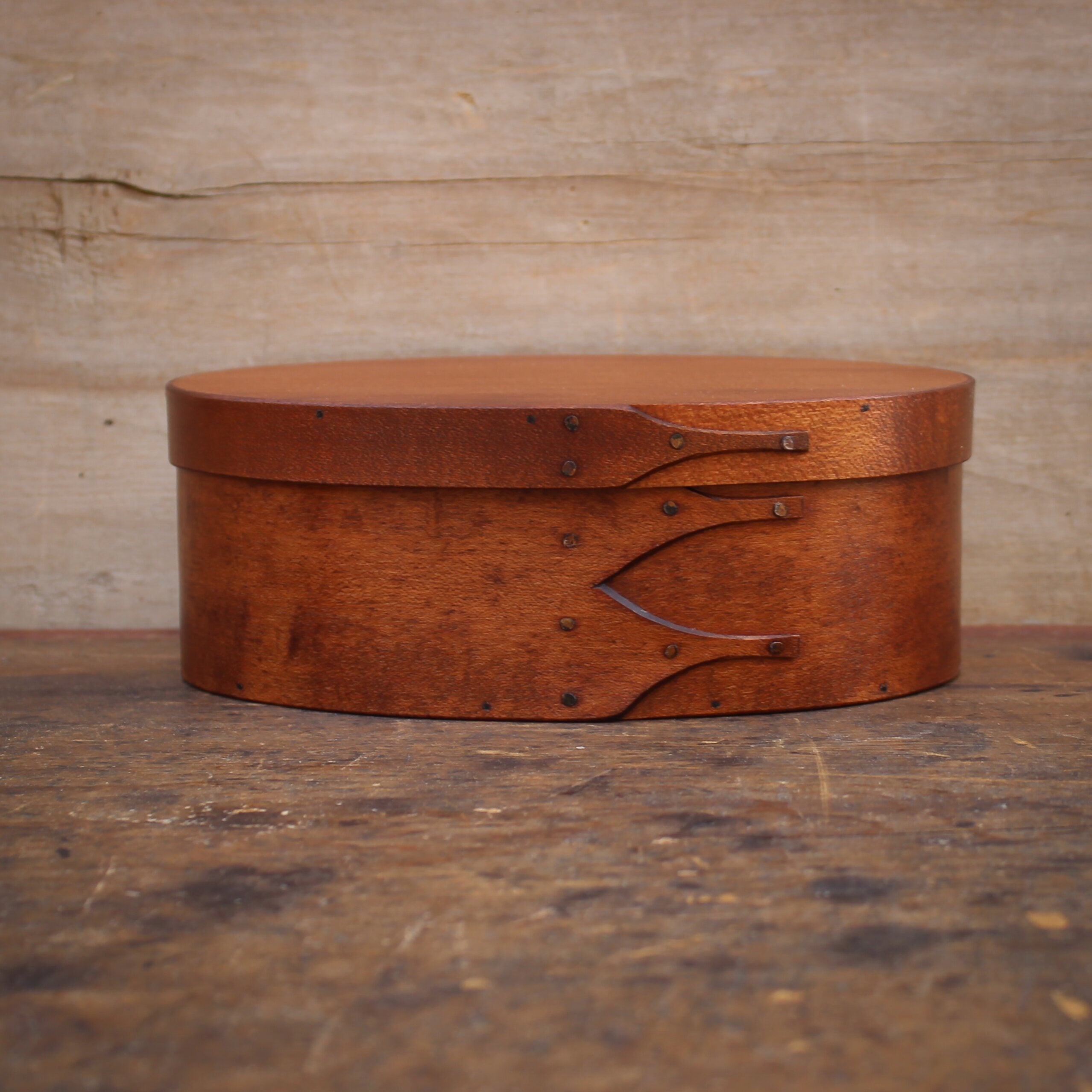 Size #3 Oval Box, Antiqued Natural Finish **2nd, Discounted**