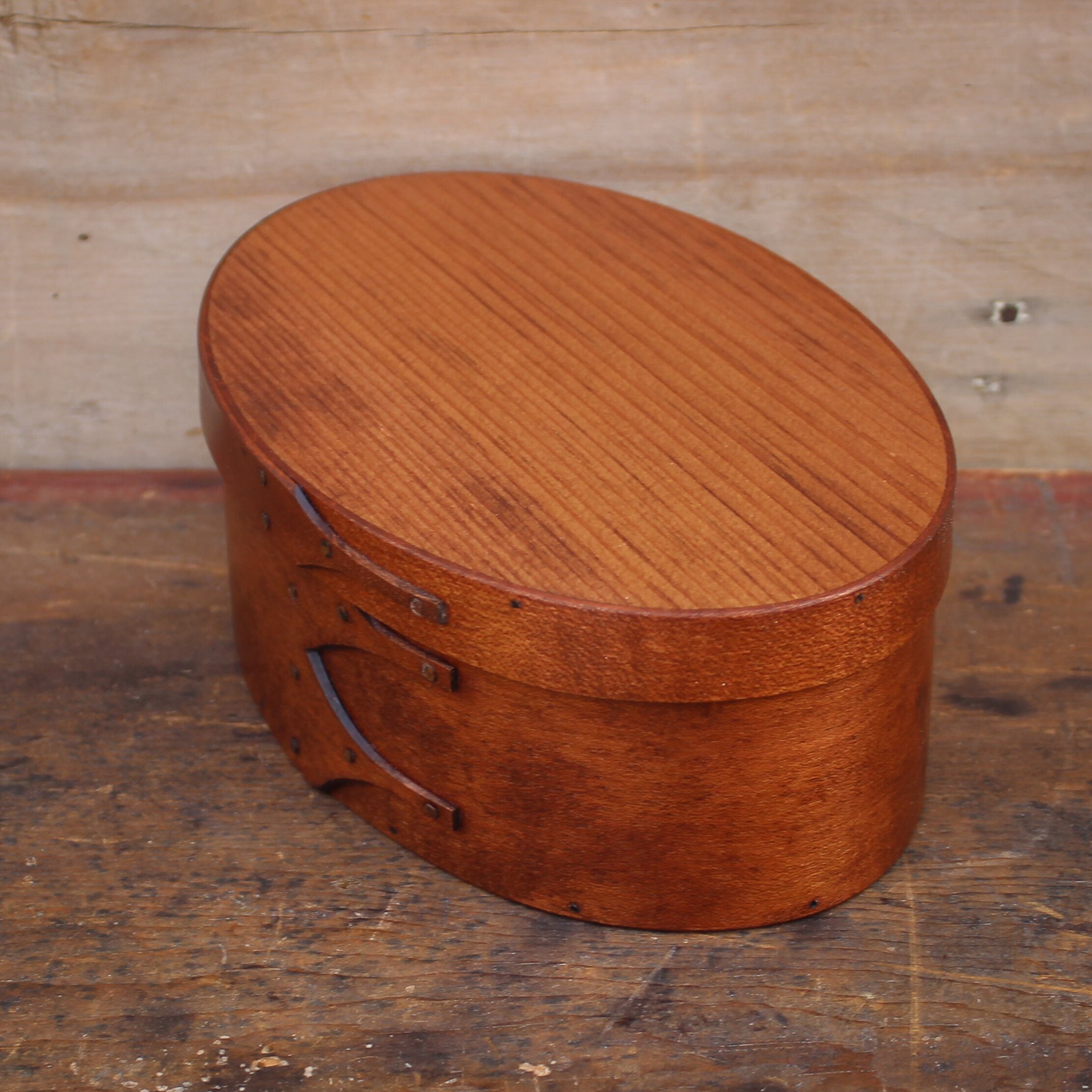 Size #3 Oval Box, Antiqued Natural Finish **2nd, Discounted**