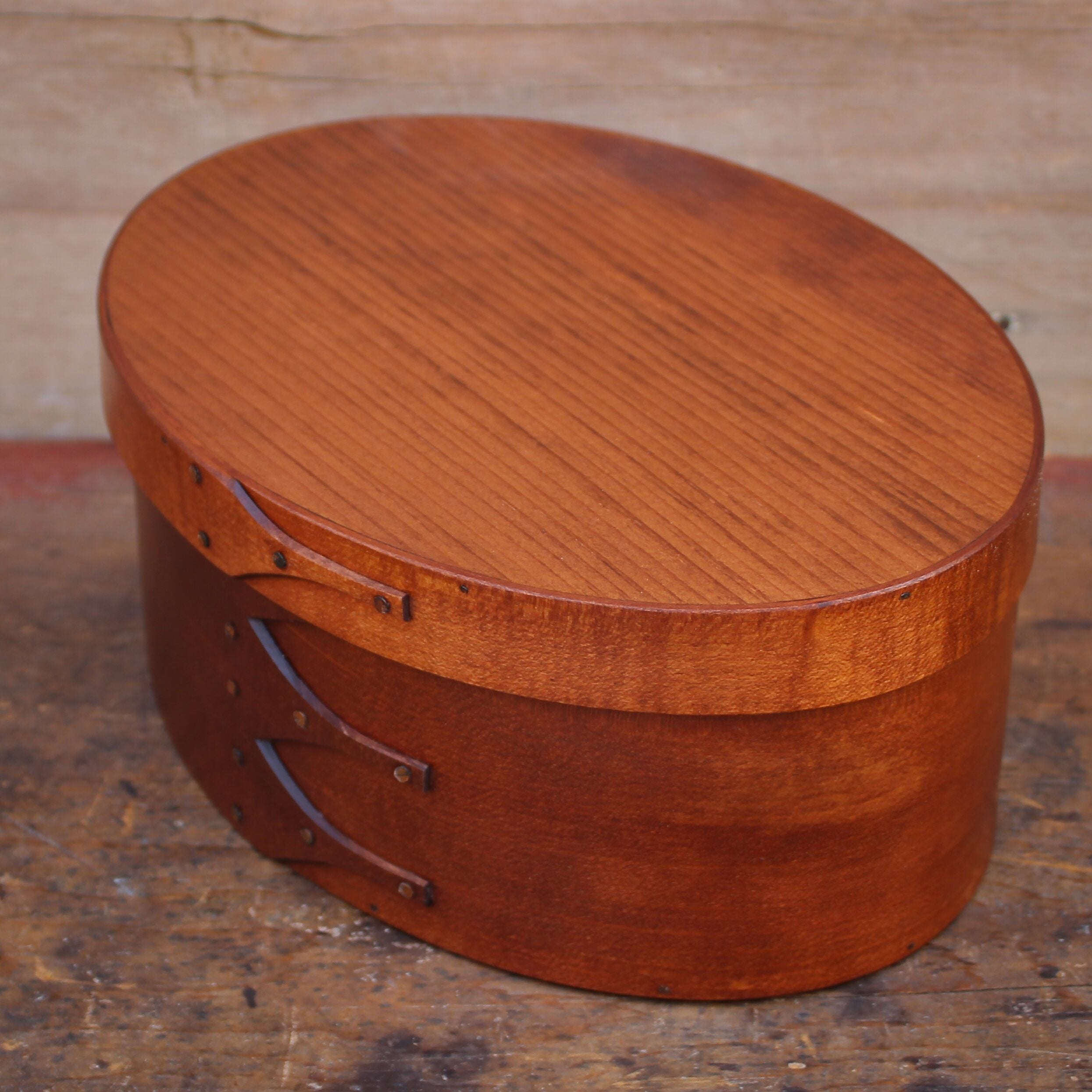 Size #5 Oval Box, Antiqued Natural Finish **2nd, Discounted**