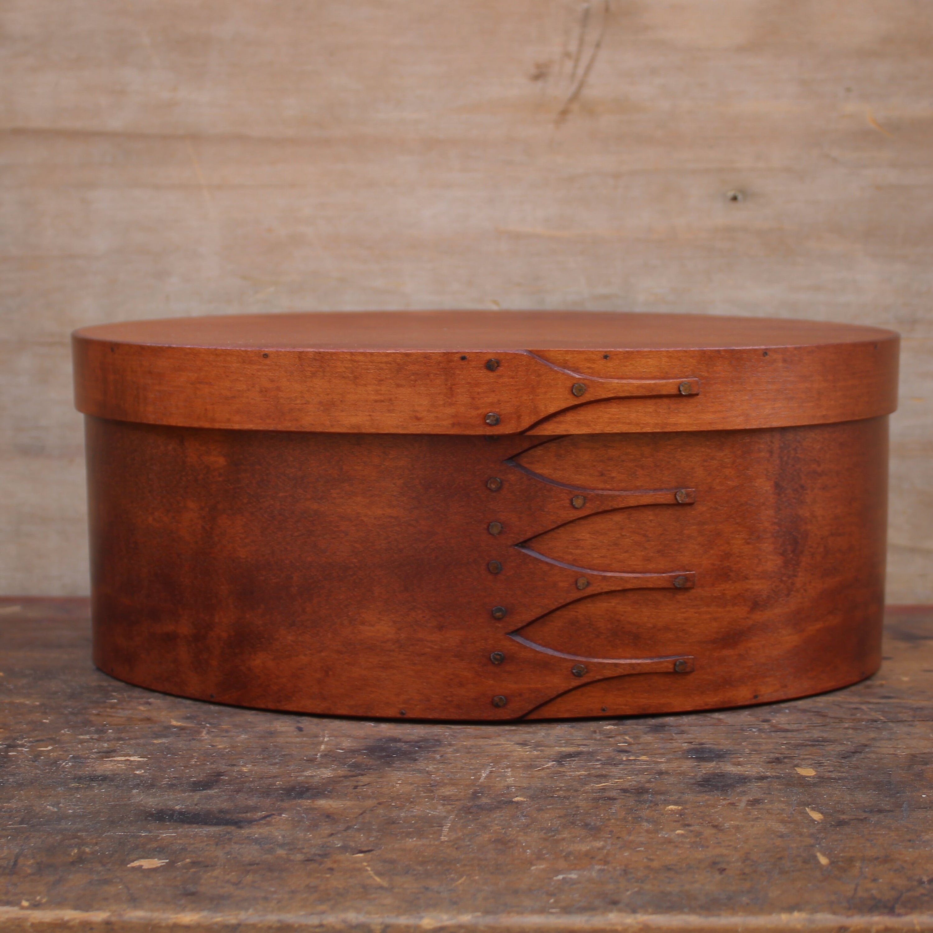 Size #7 Oval Box, Antiqued Natural Finish **2nd, Discounted**