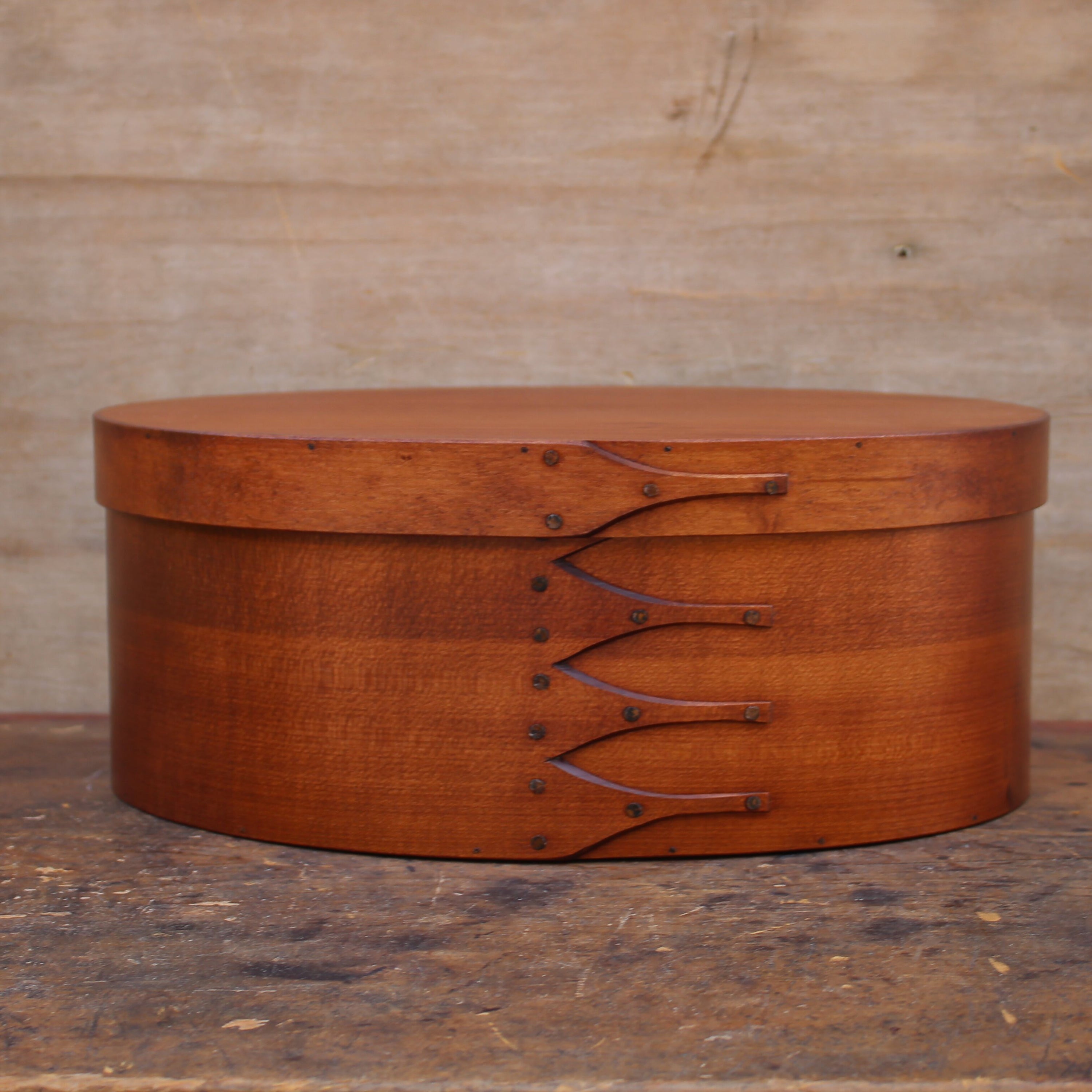 Size #7 Oval Box, Antiqued Natural Finish **2nd, Discounted**