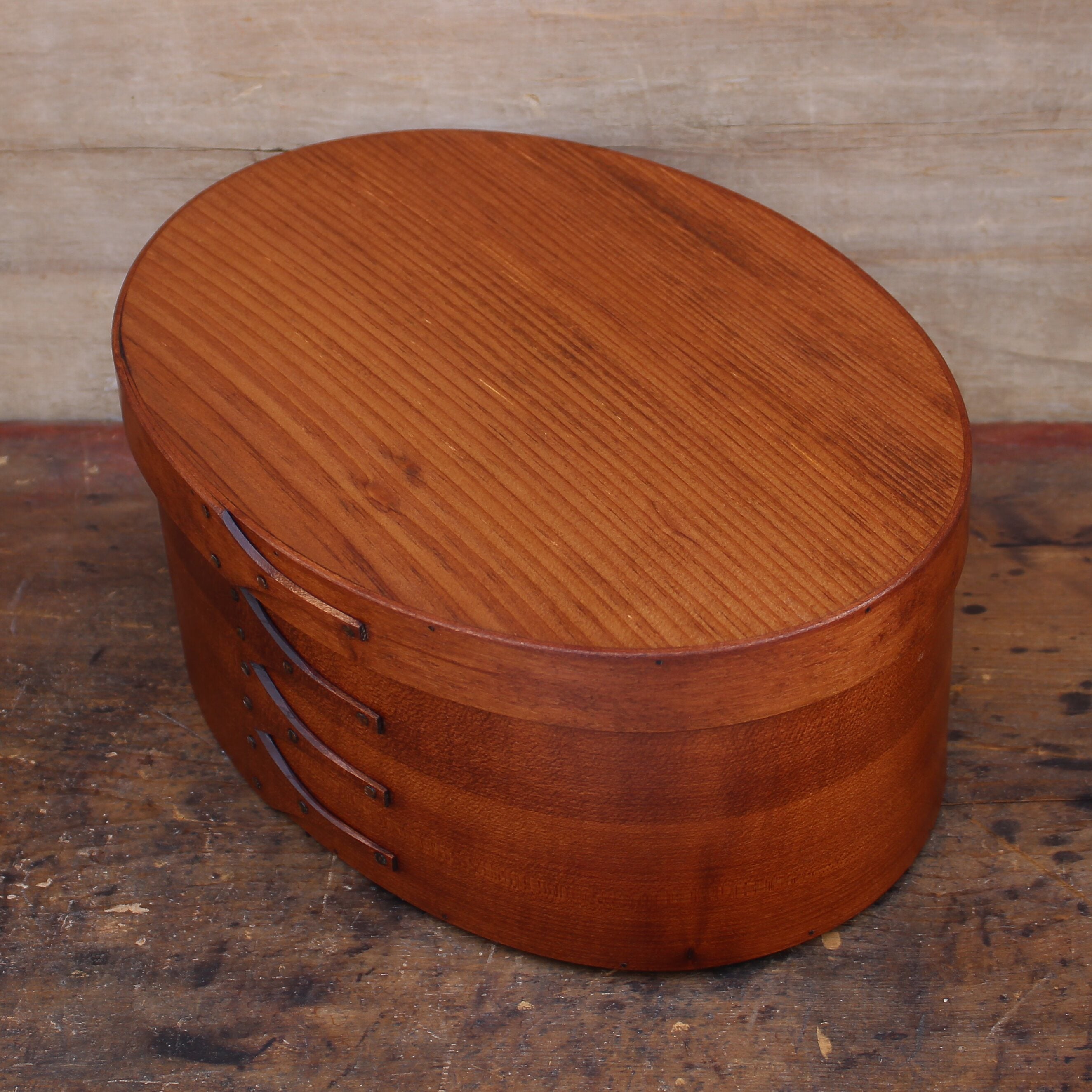 Size #7 Oval Box, Antiqued Natural Finish **2nd, Discounted**