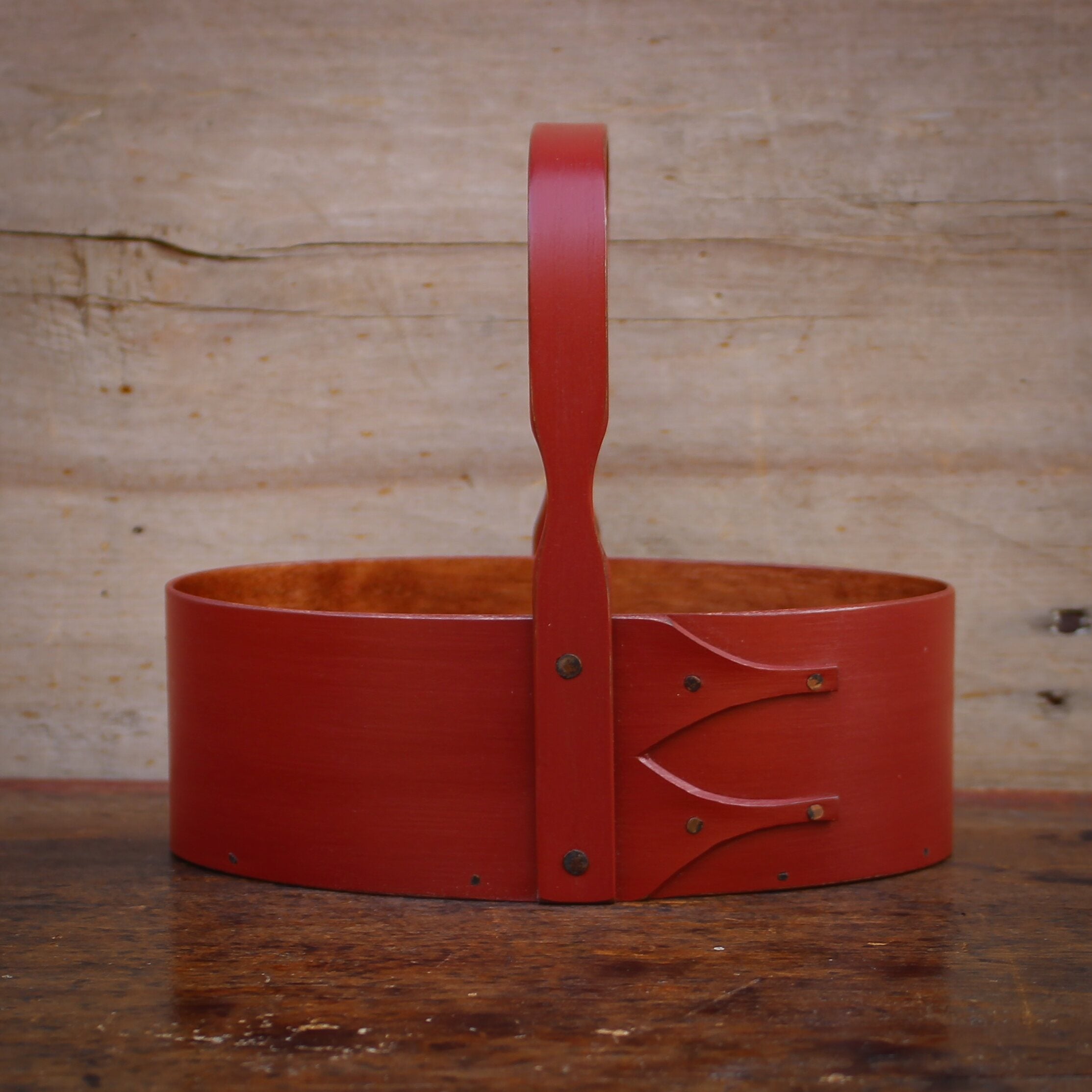 Size #2 Carrier, Red Milk Paint Finish