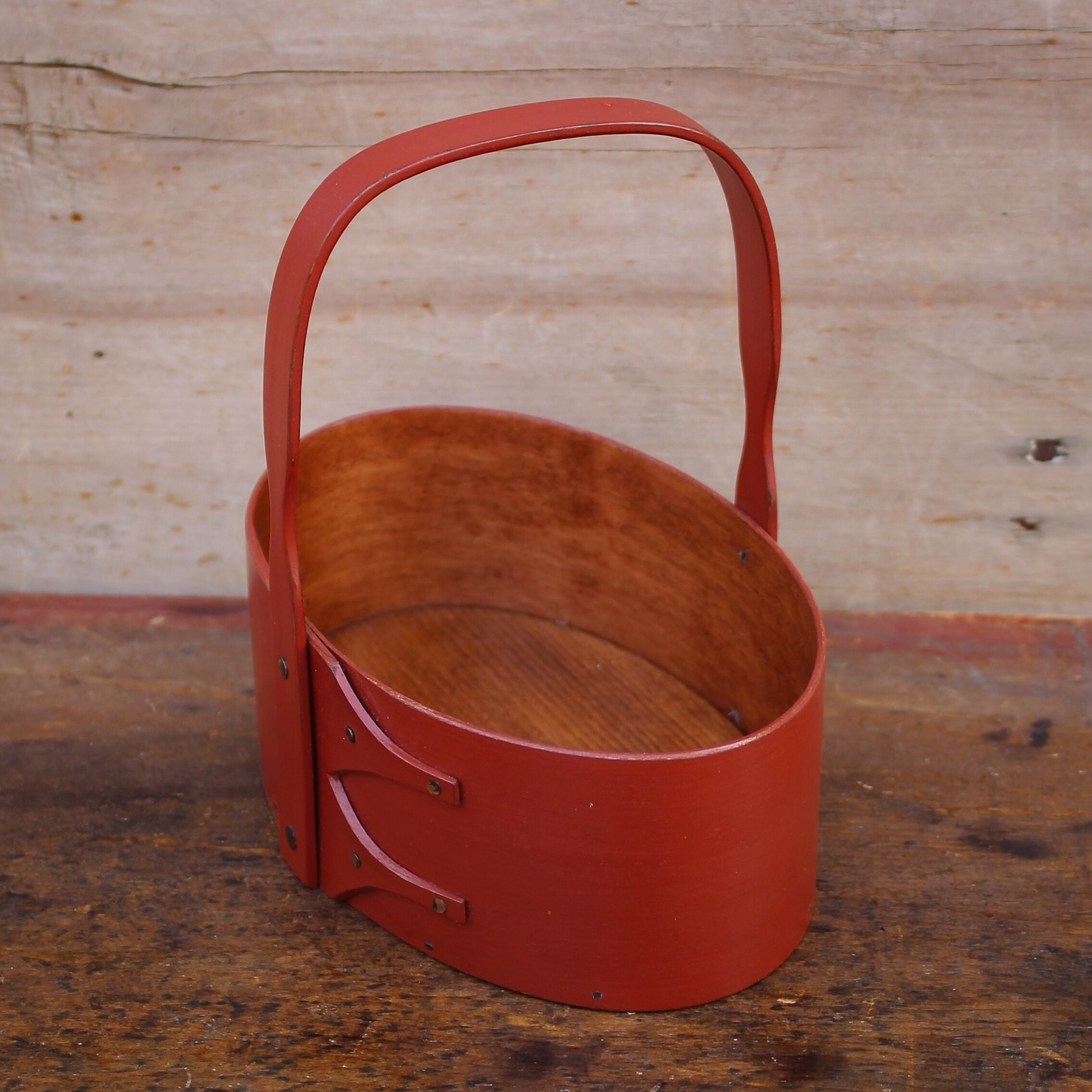 Size #2 Carrier, Red Milk Paint Finish