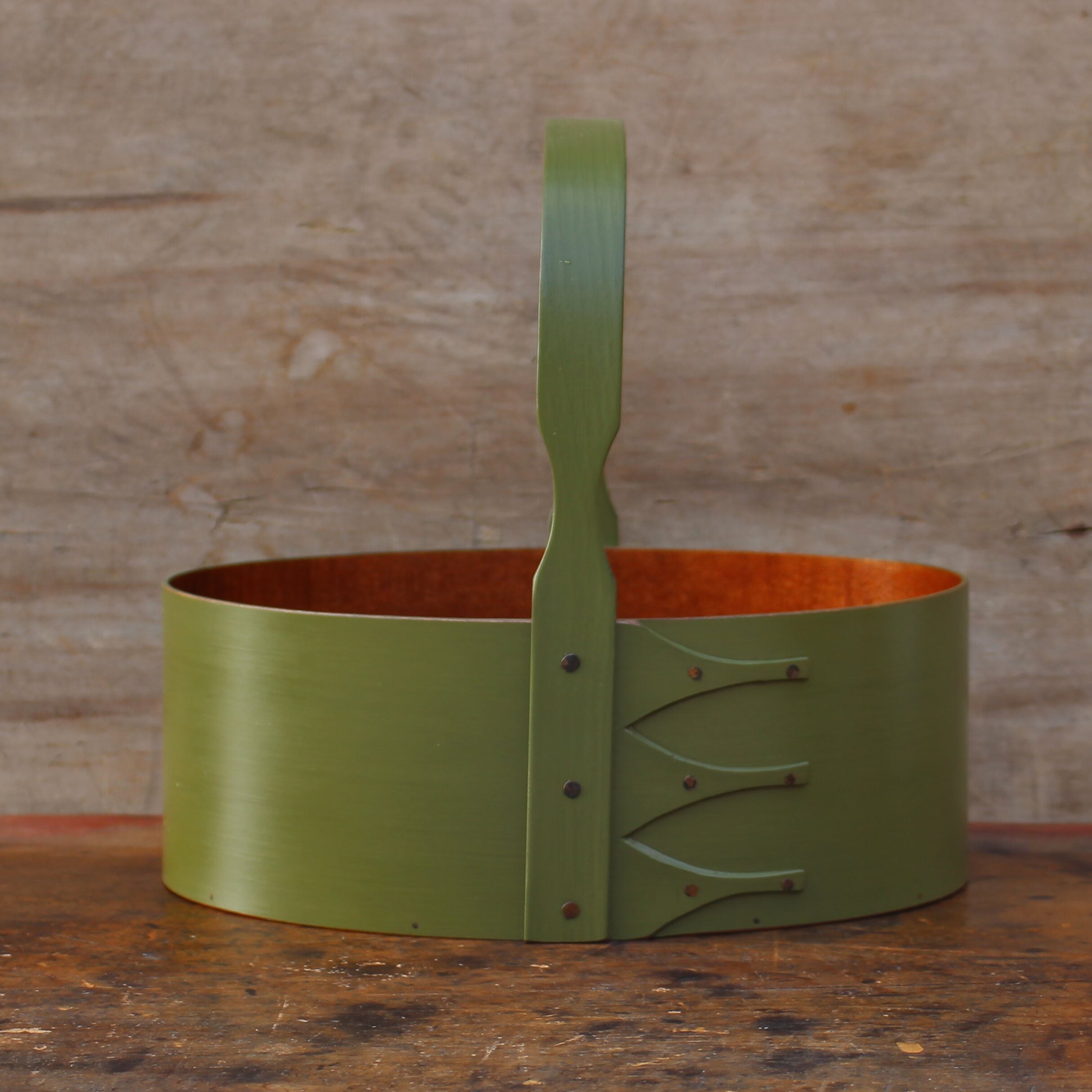 Size #5 Carrier, Green Milk Paint Finish