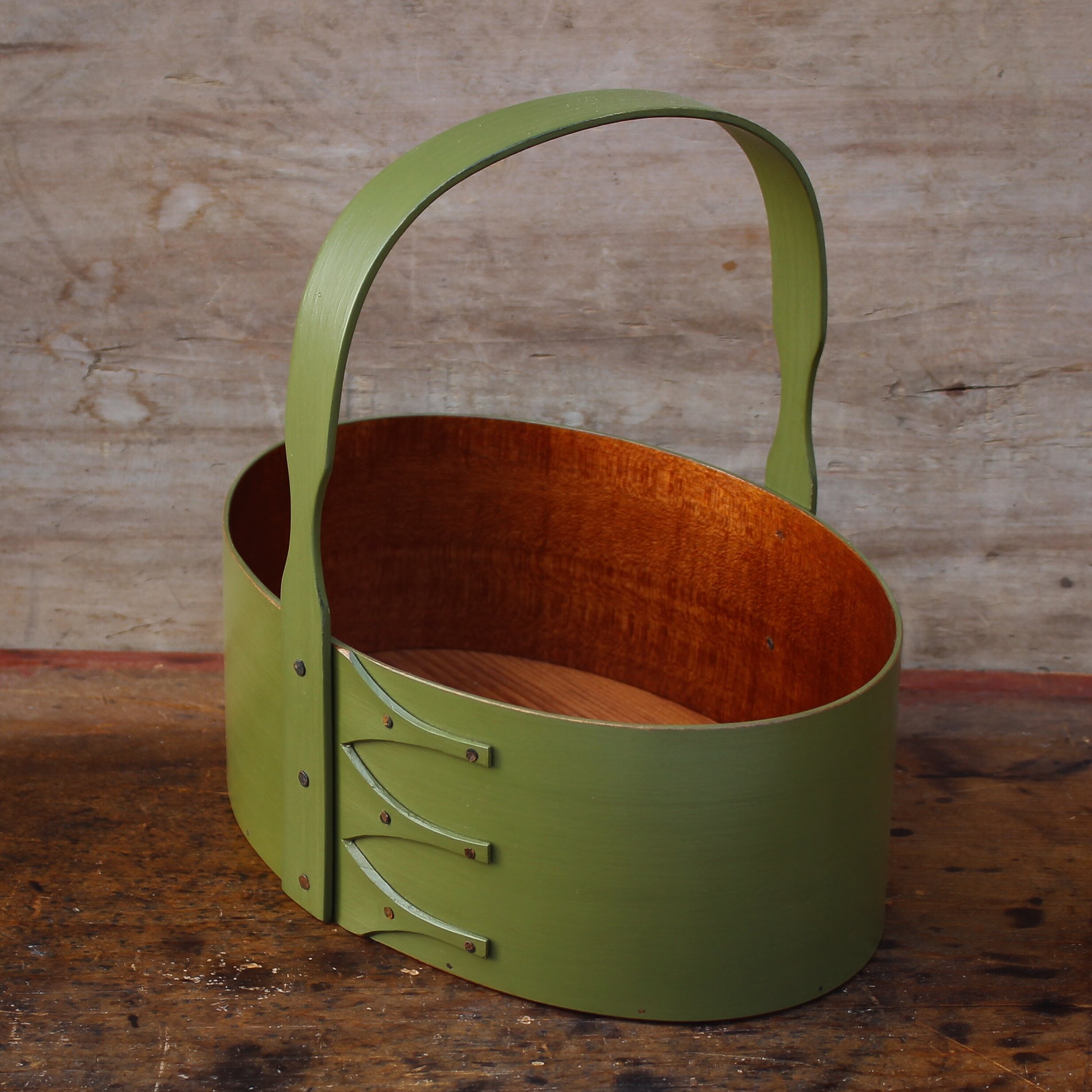 Size #5 Carrier, Green Milk Paint Finish