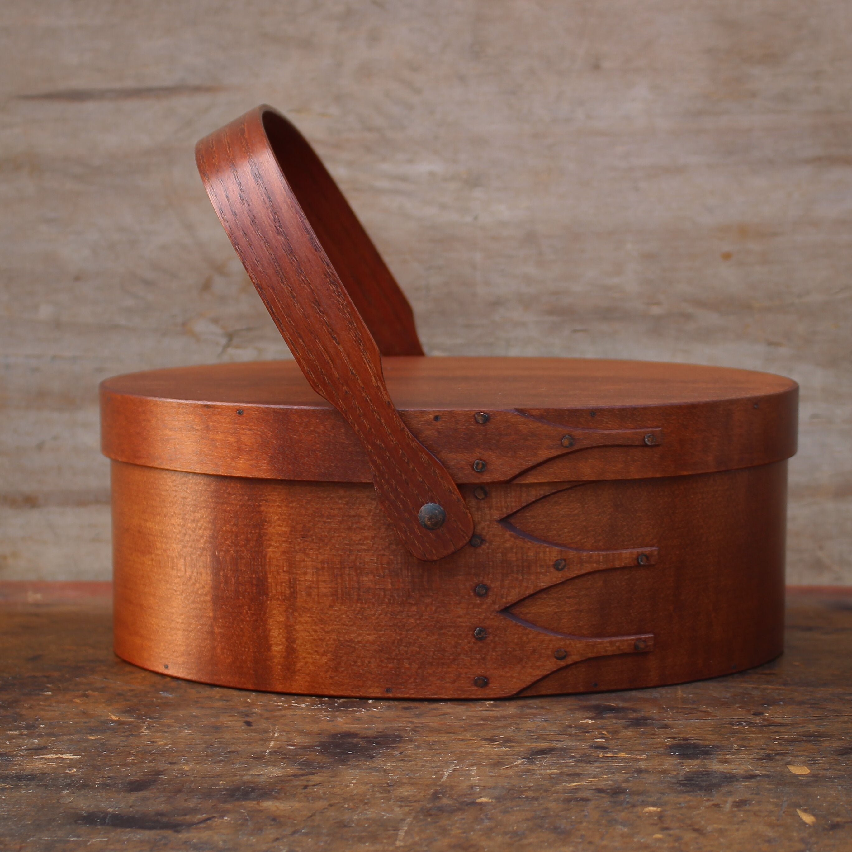 Swing Handle Carrier, Antiqued Natural Finish