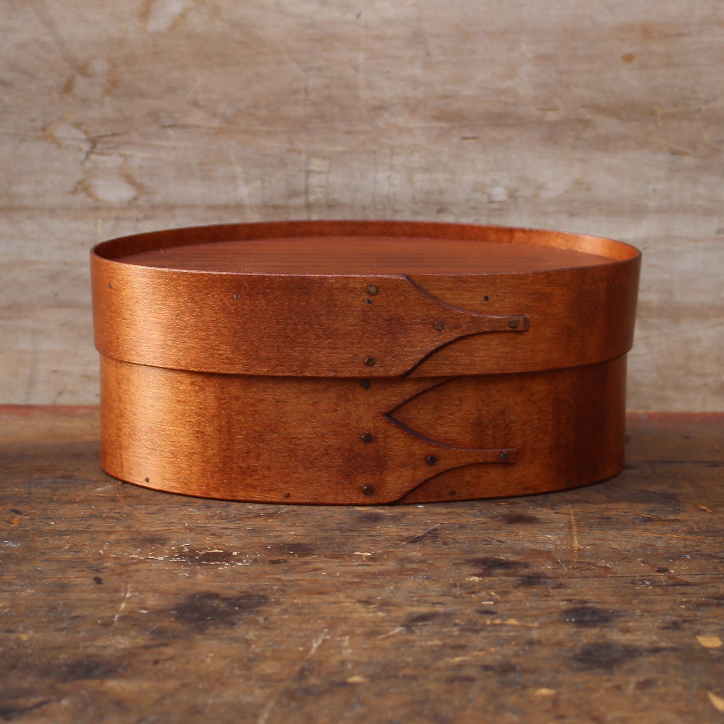 Recessed Lid - Size #3 Oval Box, Antiqued Natural Finish **2nd, Discounted**