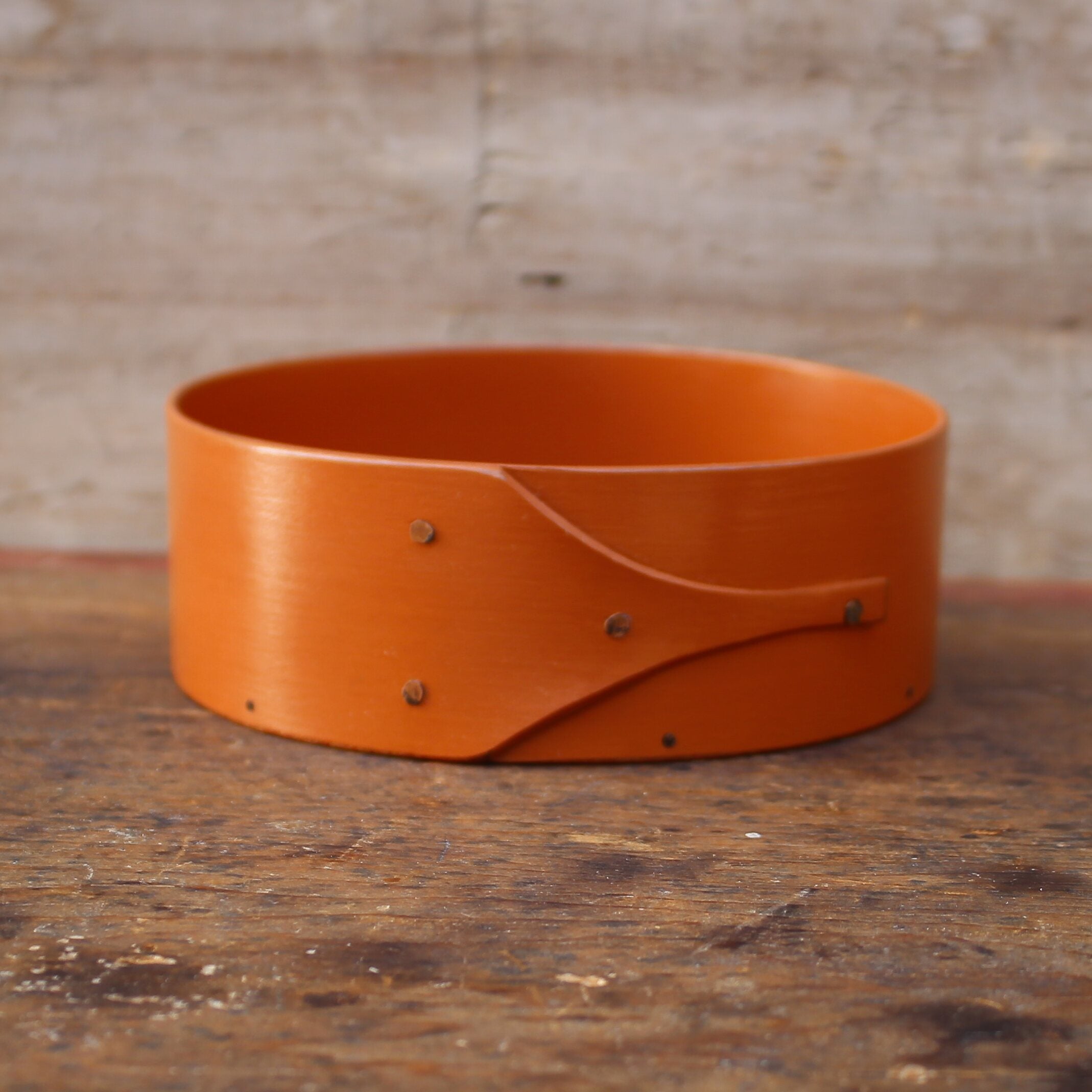Pin Cushion Base, Pumpkin Milk Paint Finish