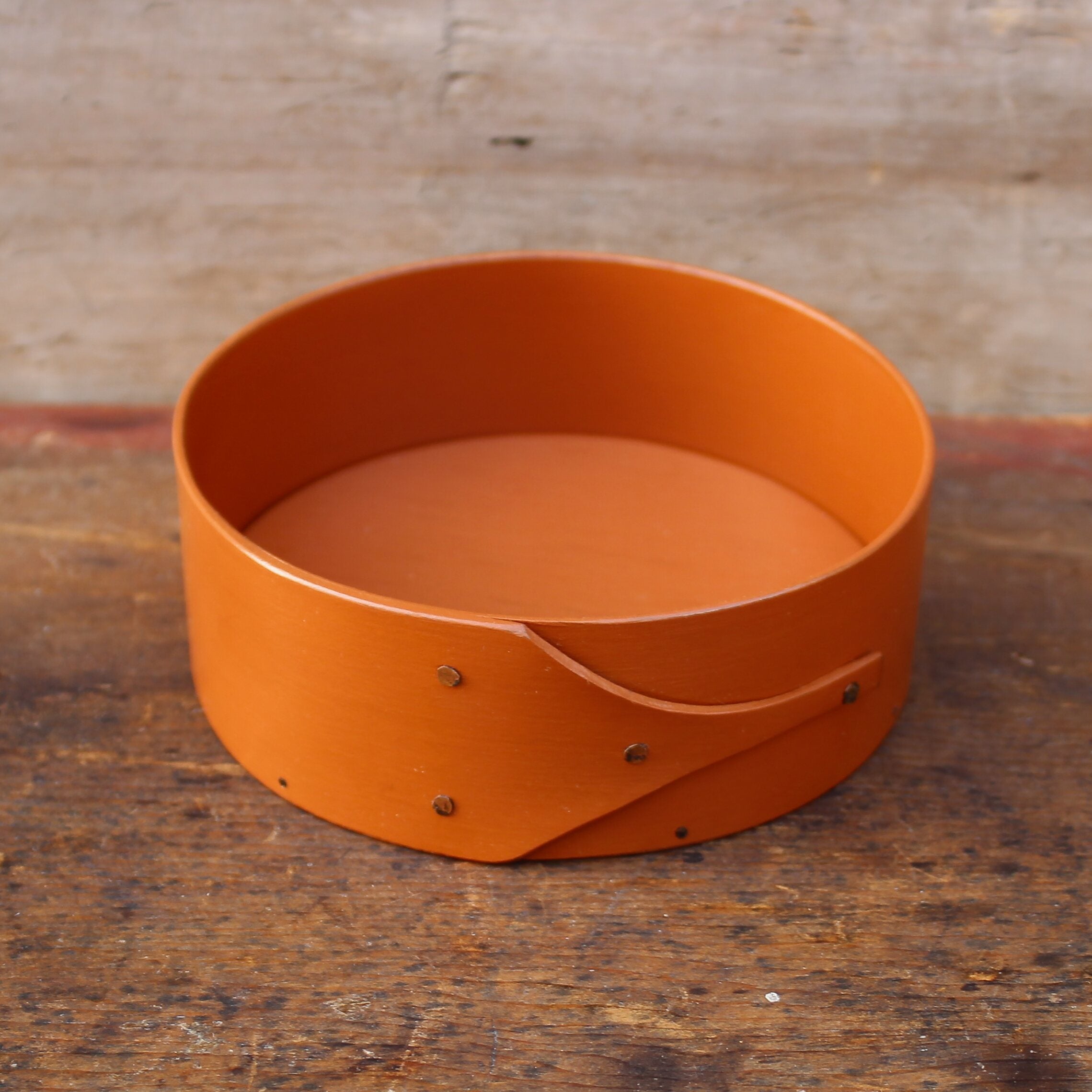Pin Cushion Base, Pumpkin Milk Paint Finish