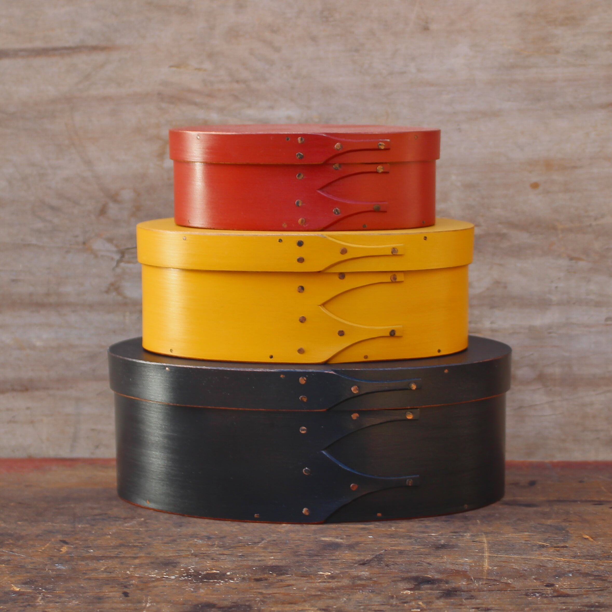 Stack of Three Shaker Oval Boxes - Sizes #1 to #3