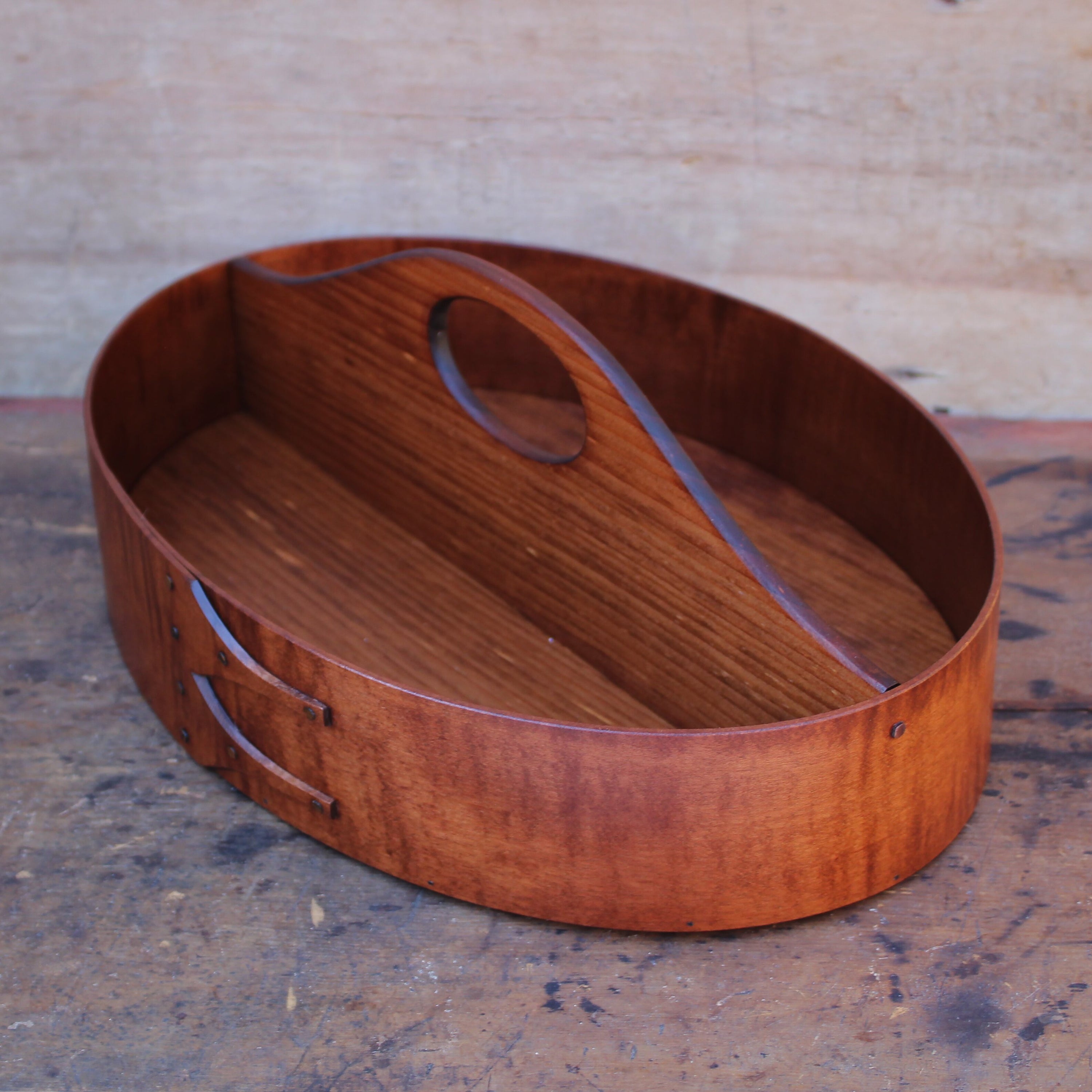 Divided Carrier, Antiqued Natural Finish