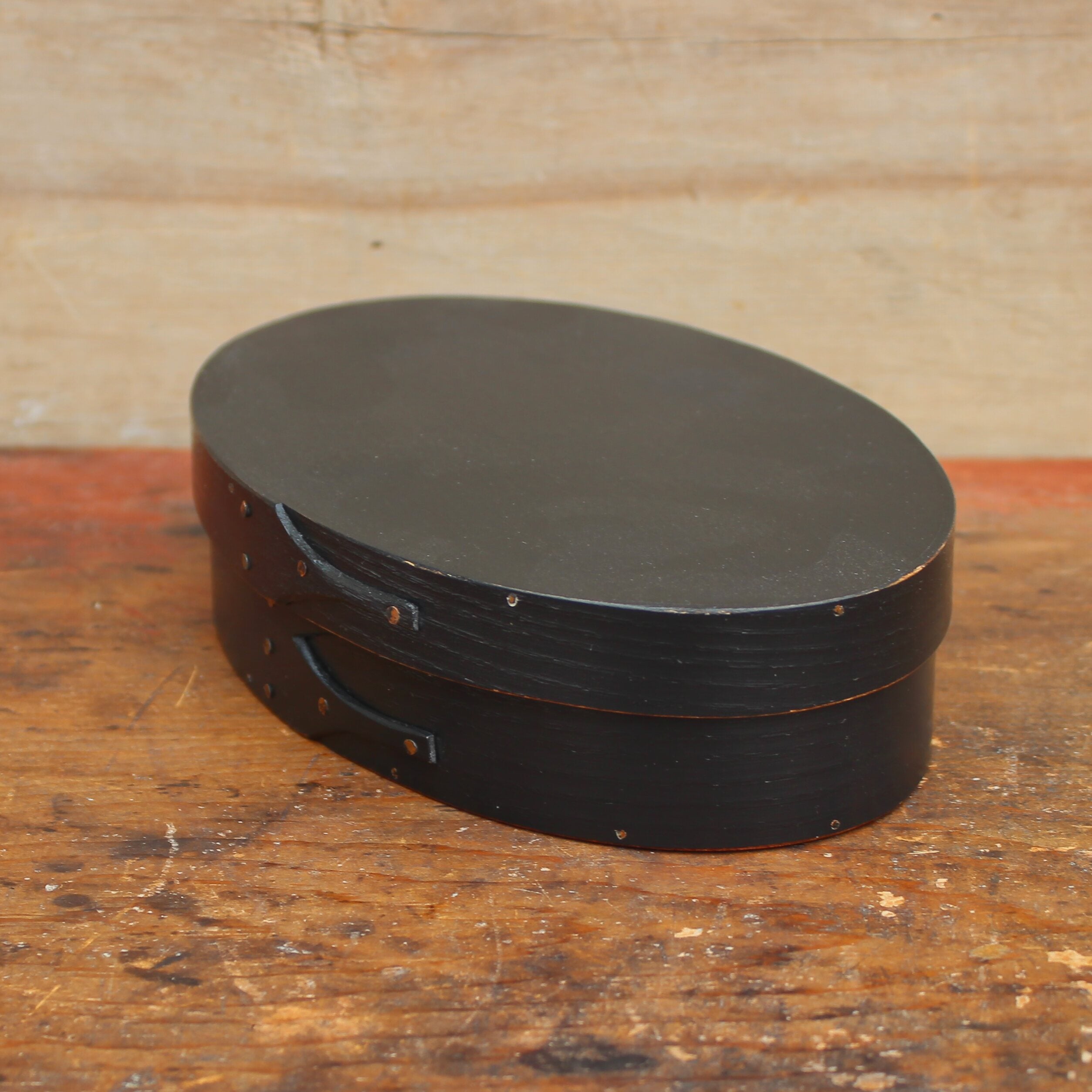 Button Box, Black Milk Paint Finish