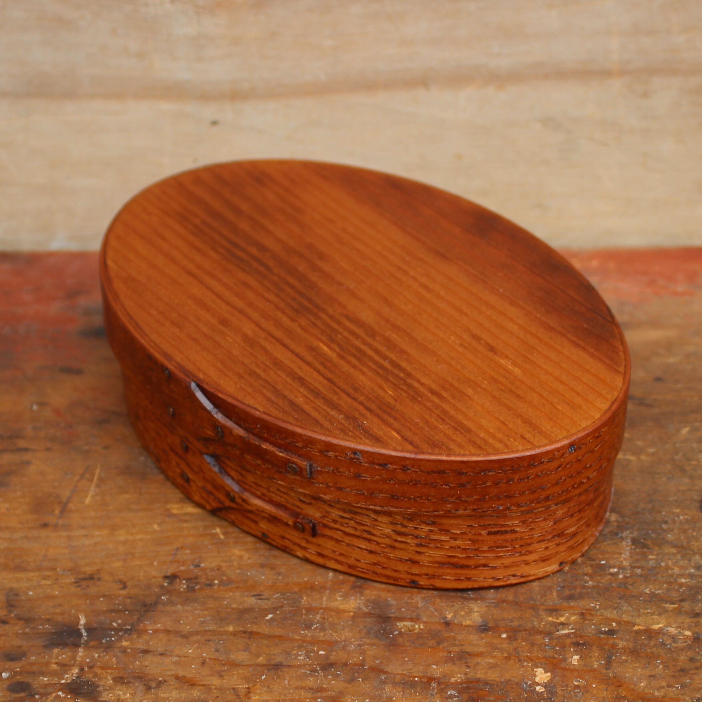 Button Box, Antiqued Natural Finish