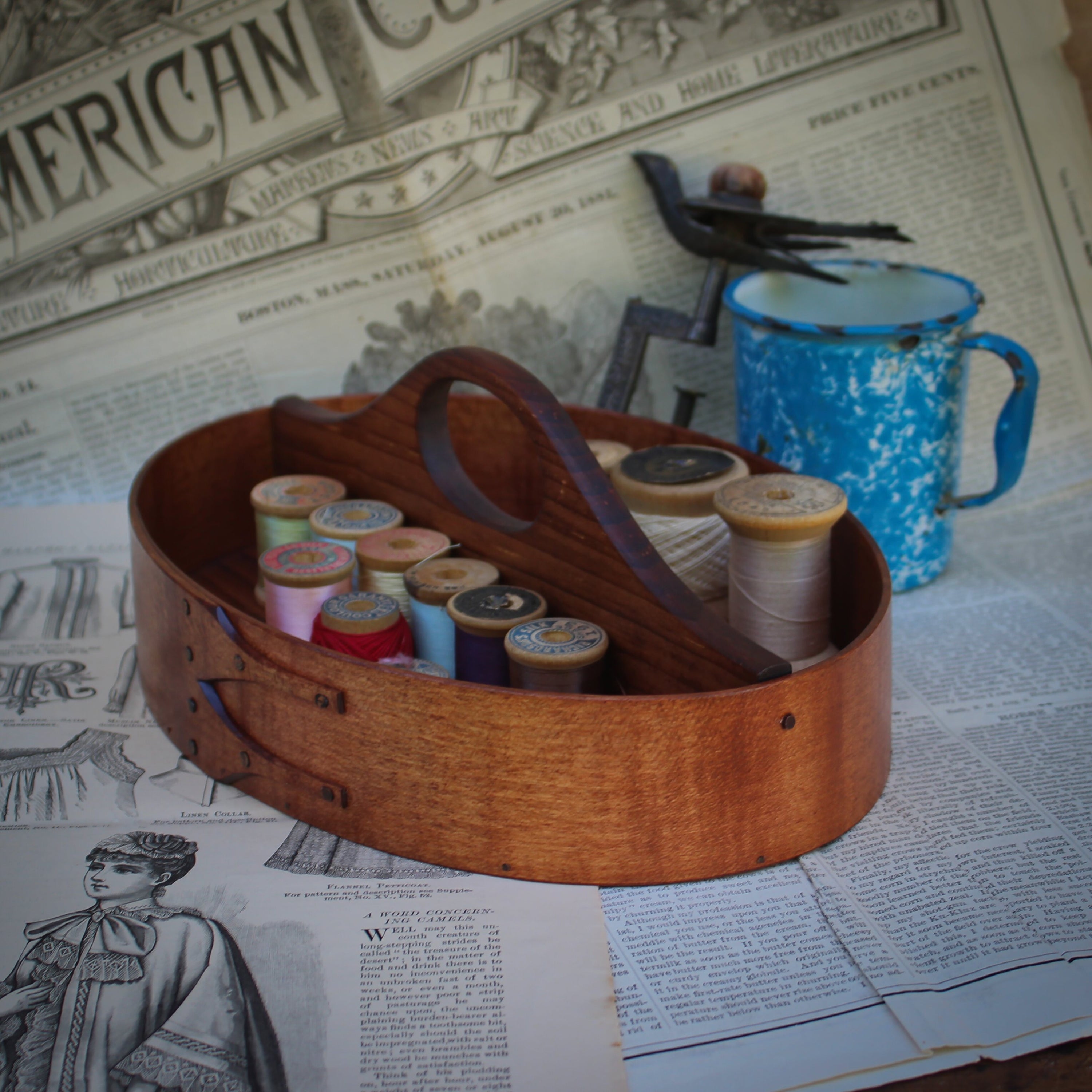 Pre-Order – Size #5 Divided Carrier – Antiqued Natural (Ships End of September)