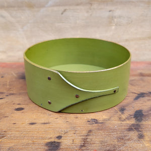 Shaker Style Pin Cushion Base for Needlework, LeHays Shaker Boxes, Handcrafted in Maine, Green Milk Paint Finish