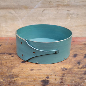 Shaker Style Pin Cushion Base for Needlework, LeHays Shaker Boxes, Handcrafted in Maine, Sea Green Milk Paint Finish