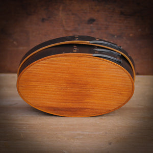 Shaker Oval Box, Size #0, LeHays Shaker Boxes, Handcrafted in Maine.  Bottom View
