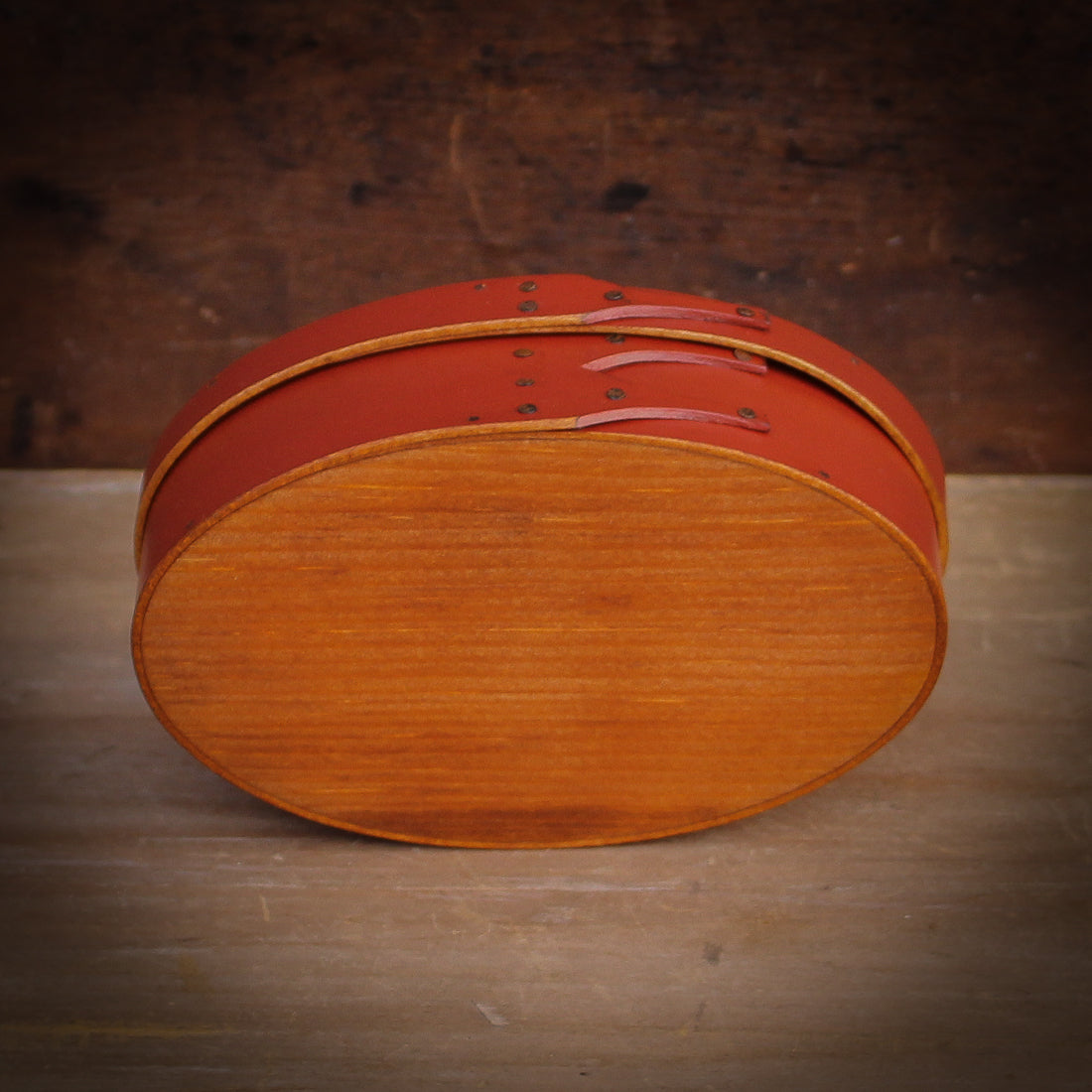 Shaker Oval Box, Size #1, LeHays Shaker Boxes, Handcrafted in Maine.  Bottom View