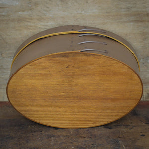 Shaker Oval Box, Size #5, LeHays Shaker Boxes, Handcrafted in Maine.  Bottom View