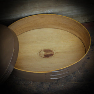 Shaker Oval Box, Size #5, LeHays Shaker Boxes, Handcrafted in Maine.  Interior View