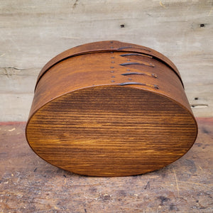 Shaker Oval Box, Size #5 Tall, LeHays Shaker Boxes, Handcrafted in Maine. Bottom View