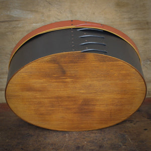Shaker Oval Box, Size #6, LeHays Shaker Boxes, Handcrafted in Maine.  Bottom View