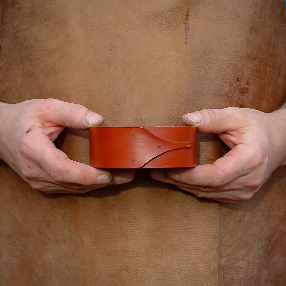 Shaker pin cushion base in red milk paint - handcrafted for mounting finished needlework by LeHay’s Shaker Boxes