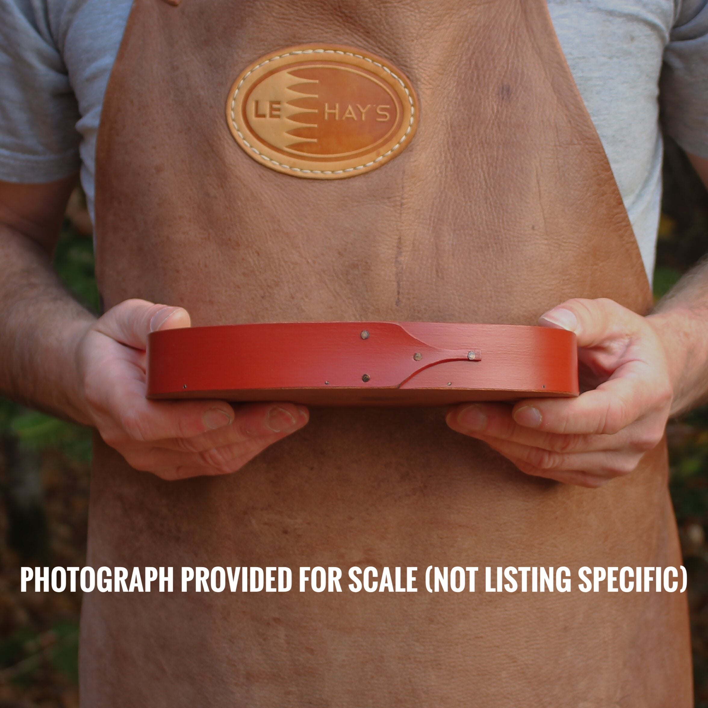 Size #4 Oval Stitchers Tray, Antiqued Natural with Red Floral Paper