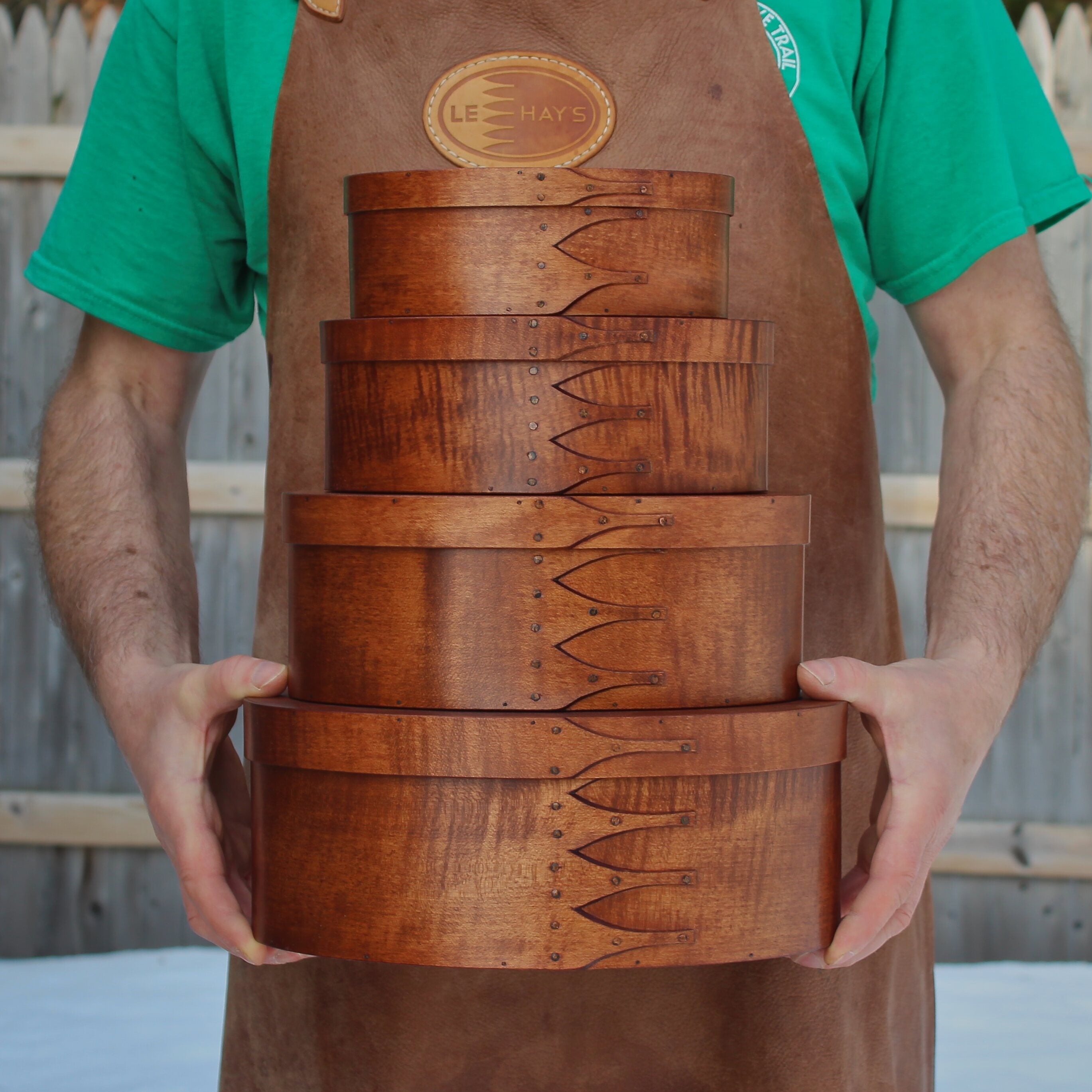 Rob holding a tall graduated natural stack