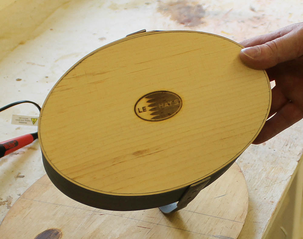 The LeHay's brand burned into a box bottom