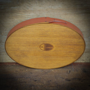 Shaker Style Oval Stitchers Tray, LeHays Shaker Boxes, Handcrafted in Maine, Bottom View